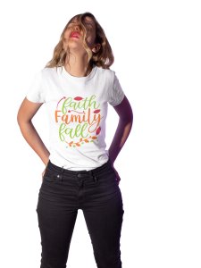 Faith family - Printed Tees for Women's -designed for Halloween