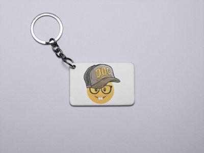 Rabbit Teeth with a Cap Emoji- Emoji Printed Keychains For Emoji Lovers(Pack Of 2)