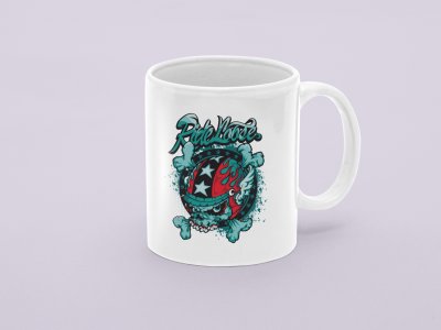 Ride Loose Blue Skull -Printed Coffee Mugs