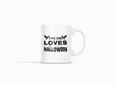 This Girl Loves Halloween-Two Birds-Halloween Themed Printed Coffee Mugs