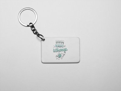 Hum Nahi Uthege - acryllic printed white keychains/ keyrings for bollywood lover people(Pack Of 2)