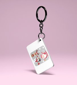 Santa And His Bestfriend : Best Santaclaus Designed Key Chain byBest Gift For Secret Santa