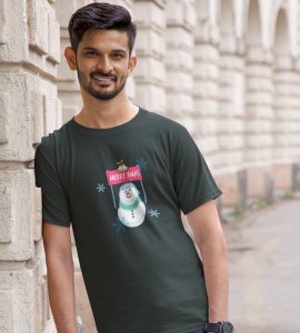 Merry Xmas : Dashing Printed T-shirt (Green) Best Gift For Secret Santa