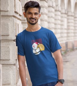 Summer Lover Snowman : Best Printed T-shirt (Blue) Perfect Gift For Secret Santa For Boys Girls