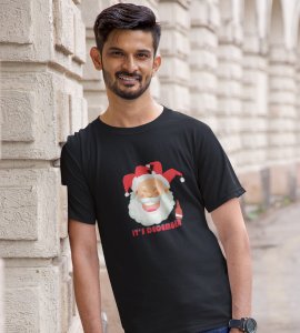 Drunkard Santa : Amazingly Printed T-shirt (Black) Best Gift For Christmas Celebration