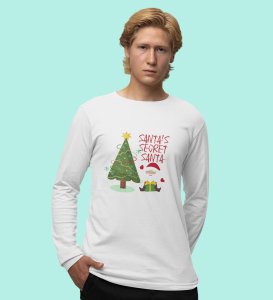 Santa's Secret Santa: Elegantly DesignedFull Sleeve T-shirt White Perfect Gift For Secret Santa