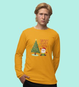 Santa's Secret Santa: Elegantly DesignedFull Sleeve T-shirt Yellow Perfect Gift For Secret Santa