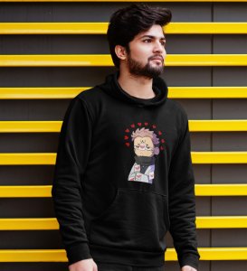 Evil Eye Itadori Cotton Black Printed Hoodies For Mens and Boys